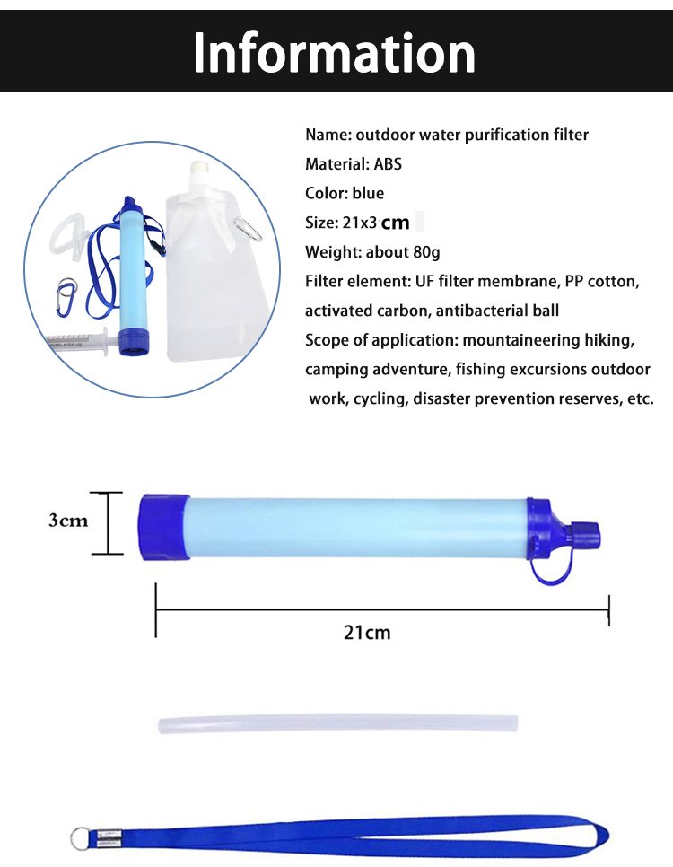 Outdoor Water Purifier Drinking Water Purification Field Survival ...